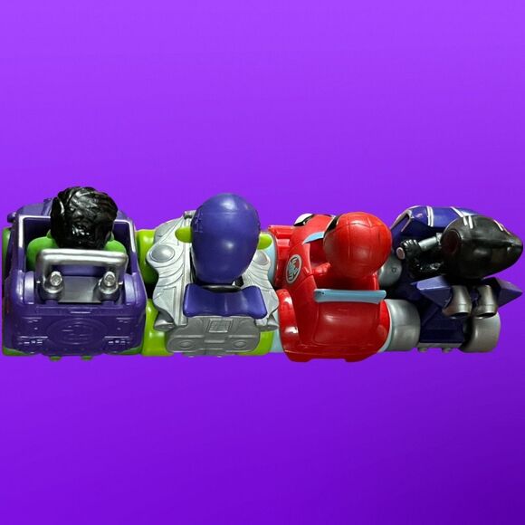 4 2020 Disney Jr. Marvel Spidey & His Amazing Friends Mini Plastic Cars  B7 - Picture 3 of 4